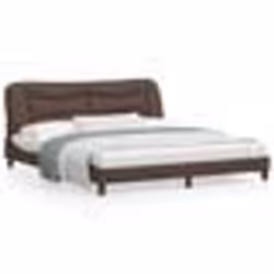 vidaXL Cadre de lit avec LED sans matelas marron 180x200 cm - 180 x 200 cm