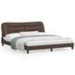 vidaXL Cadre de lit avec LED sans matelas marron 180x200 cm - 180 x 200 cm