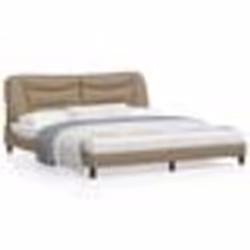 vidaXL Cadre de lit avec LED sans matelas cappuccino 180x200 cm - 180 x 200 cm