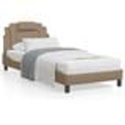 vidaXL Cadre de lit avec LED sans matelas cappuccino 80x200 cm - 80 x 200 cm