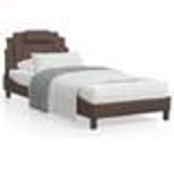 vidaXL Cadre de lit avec LED sans matelas marron 90x200 cm - 90 x 200 cm
