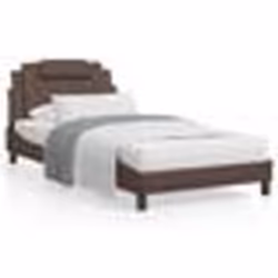 vidaXL Cadre de lit avec LED sans matelas marron 100x200 cm - 100 x 200 cm