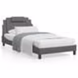 vidaXL Cadre de lit avec LED sans matelas gris 100x200 cm - 100 x 200 cm