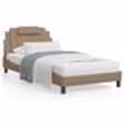 vidaXL Cadre de lit avec LED sans matelas cappuccino 100x200 cm - 100 x 200 cm