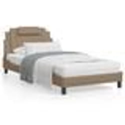 vidaXL Cadre de lit avec LED sans matelas cappuccino 100x200 cm - 100 x 200 cm