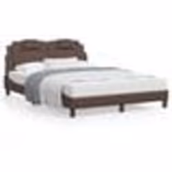 vidaXL Cadre de lit avec LED sans matelas marron 120x200 cm - 120 x 200 cm