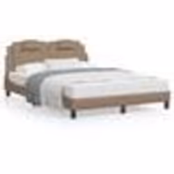 vidaXL Cadre de lit avec LED sans matelas cappuccino 120x200 cm - 120 x 200 cm
