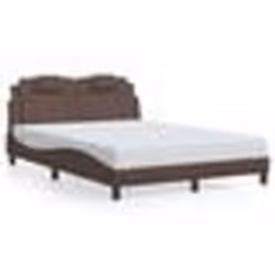 vidaXL Cadre de lit avec LED sans matelas marron 140x200 cm - 140 x 200 cm