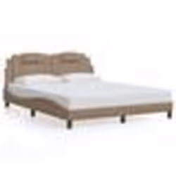 vidaXL Cadre de lit avec LED sans matelas cappuccino 160x200 cm - 160 x 200 cm
