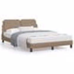 vidaXL Cadre de lit avec LED sans matelas cappuccino 140x190 cm - 140 x 190 cm
