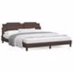 vidaXL Cadre de lit avec LED sans matelas marron 180x200 cm - 180 x 200 cm