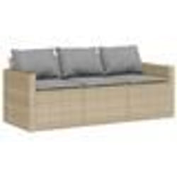 vidaXL Salon de jardin avec coussins 6 pcs beige résine tressée