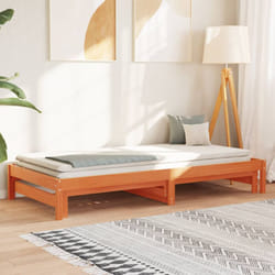Vidaxl - Lit de jour avec lit gigogne cire marron 80x200 cm pin massif