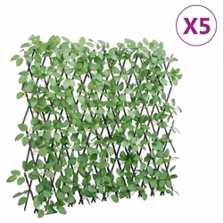 vidaXL Treillis de lierre artificiel extensible 5 pcs vert 180x65 cm