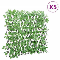 vidaXL Treillis de lierre artificiel extensible 5 pcs vert 180x65 cm