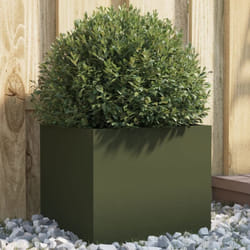 Vidaxl - Jardinière vert olive 32x30x29 cm acier