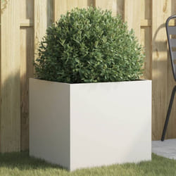 Vidaxl - Jardinière blanc 49x47x46 cm acier