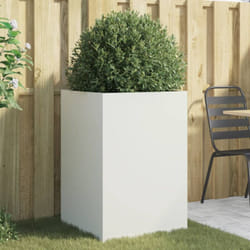 Vidaxl - Jardinière blanc 52x48x75 cm acier