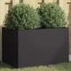 vidaXL Jardinière Bac à Fleurs Pot de Plantes Boîte à Fleurs Jardinière Surélevée de Jardin Patio Terrasse Noir 841595