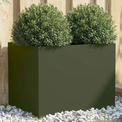 Vidaxl - Jardinière vert olive 62x47x46 cm acier