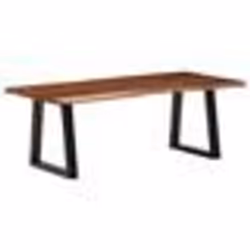 vidaXL Table basse marron miel 110x55x40 cm bois massif d'acacia