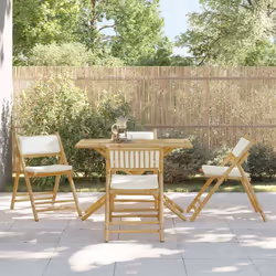 Ces chaises de bistro, fabriquées en bambou massif, seront un excellent choix pour votre famille pour dîner ou lire et se dét ...