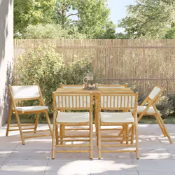 Ces chaises de bistro, fabriquées en bambou massif, seront un excellent choix pour votre famille pour dîner ou lire et se dét ...
