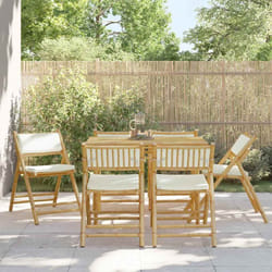 Vidaxl - Chaises de bistro pliantes lot de 6 et coussins blanc crème