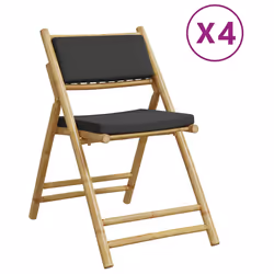VidaXL 3208925, Terrace, Siège rembourré, Bambou, Gris, 110 kg, 590 mm