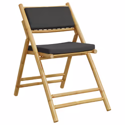 VidaXL 3208925 chaise d'extérieur Terrace Siège rembourré Bambou Gris