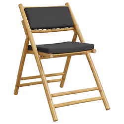 VidaXL 3208926 chaise d'extérieur Terrace Siège rembourré Bambou Gris