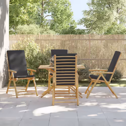 VidaXL 3208929 chaise d'extérieur Terrace Siège rembourré Bambou Gris