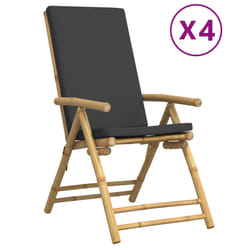 VidaXL 3208930 chaise d'extérieur Terrace Siège rembourré Bambou Gris