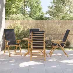 VidaXL 3208930 chaise d'extérieur Terrace Siège rembourré Bambou Gris