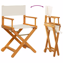 VidaXL 3208910 chaise d'extérieur Terrace Siège rembourré Bois d'acacia, Polyester Crème, Blanc - Vue supplémentaire 7