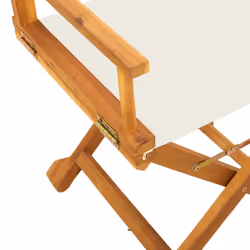 VidaXL 3208910 chaise d'extérieur Terrace Siège rembourré Bois d'acacia, Polyester Crème, Blanc - Vue supplémentaire 8