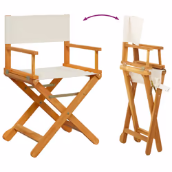 VidaXL 3208911 chaise d'extérieur Terrace Siège rembourré Bois d'acacia, Polyester Crème, Blanc - Vue supplémentaire 7