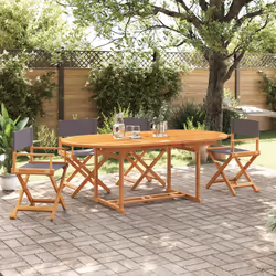 VidaXL 3208914 chaise d'extérieur Terrace Siège rembourré Bois d'acacia, Polyester Gris - Vue supplémentaire 2