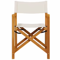 VidaXL 3208916 chaise d'extérieur Terrace Siège rembourré Bois d'acacia, Polyester Crème, Blanc