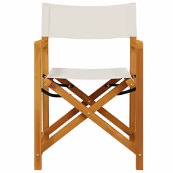 VidaXL 3208917 chaise d'extérieur Terrace Siège rembourré Bois d'acacia, Polyester Crème, Blanc