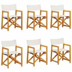 VidaXL 3208918, Terrace, Siège rembourré, Bois d'acacia, Polyester, Crème, Blanc, 46 cm