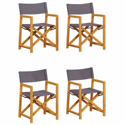 VidaXL 3208919, Terrace, Siège rembourré, Bois d'acacia, Polyester, Gris, 46 cm