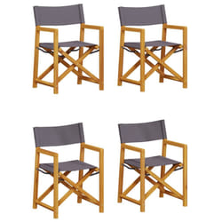 VidaXL 3208919 chaise d'extérieur Terrace Siège rembourré Bois d'acacia, Polyester Gris