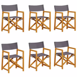 VidaXL 3208920, Terrace, Siège rembourré, Bois d'acacia, Polyester, Gris, 46 cm