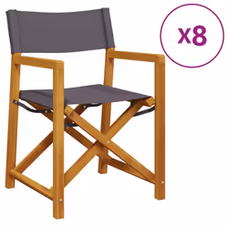 VidaXL 3208921, Terrace, Siège rembourré, Bois d'acacia, Polyester, Gris, 46 cm