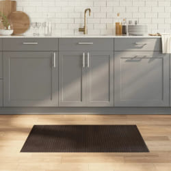 VidaXL Tapis en bambou - Marron foncé