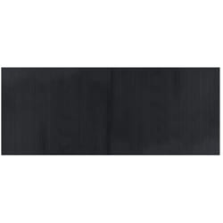 Tapis rectangulaire noir 80x200 cm bambou Vidaxl