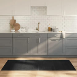 vidaXL Tapis rectangulaire gris 80x200 cm bambou