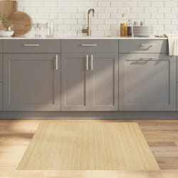 vidaXL Tapis rectangulaire naturel clair 100x100 cm bambou