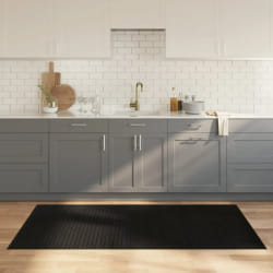vidaXL Tapis rectangulaire noir 100x200 cm bambou